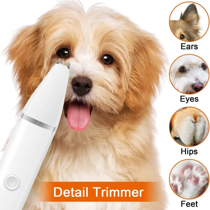 WanHuiShop New Dog Clippers Grooming Kit Hair Clipper-Low Noise Paw Trimmer- Rechargeable - Cordless Quiet Nail Grinder Shaver for Cats And Other Pets-2