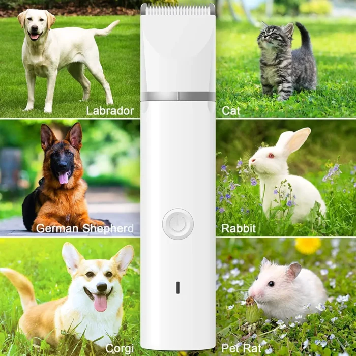 WanHuiShop New Dog Clippers Grooming Kit Hair Clipper-Low Noise Paw Trimmer- Rechargeable - Cordless Quiet Nail Grinder Shaver for Cats And Other Pets-7