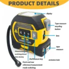 WanHuiShop New Infrared Laser Tape Measure High-Precision Rangefinder Crosshair Three In One Electronic Tape Measure Laser Measuring Ruler-5