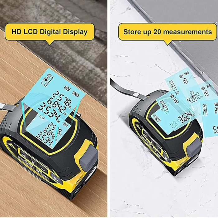 WanHuiShop New Infrared Laser Tape Measure High-Precision Rangefinder Crosshair Three In One Electronic Tape Measure Laser Measuring Ruler-8