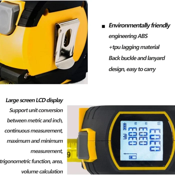 WanHuiShop New Infrared Laser Tape Measure High-Precision Rangefinder Crosshair Three In One Electronic Tape Measure Laser Measuring Ruler-9