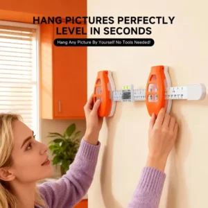 Wanhuishop New Home Picture Frame Hanging Balance Ruler, Nail Positioning Angle Measuring Ruler-1