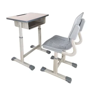 Wanhuishop T-Shaped Adjustable Single Desk and Chair Ergonomic Desk-3