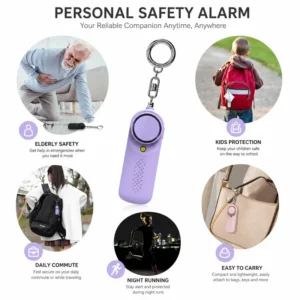 Wanhuishop 130dB Personal Alarm (AAA Battery-Operated) – Self-Defense Device for Women Children and the Elderly (SOS Alarm)-14