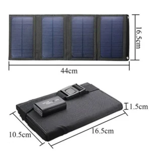 Wanhuishop 20W Foldable Solar Panel Charger – Portable USB Charging for Camping-size