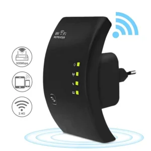 Wanhuishop New Wireless Wi-Fi Signal Booster Wireless Repeater-Black