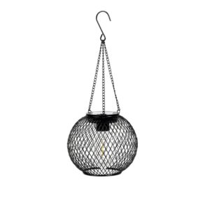 Wanhuishop Spherical Mesh Hanging Light – Outdoor Solar-Powered Garden and Patio Lantern-1