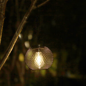 Wanhuishop Spherical Mesh Hanging Light – Outdoor Solar-Powered Garden and Patio Lantern-4